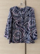 Elegancka bluzka rozm XXL rękaw 3/4