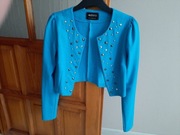 Niebieskie bolero z dżetami rozm S/M