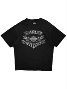 Czarna koszulka Harley Davidson 2009 licencja retro vintage logo 90 80