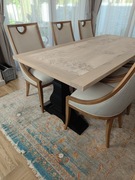 Stół 220/100 dąb i czeczot monolit topoli 