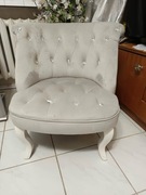 Krzesło glamour szare nowe