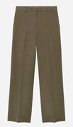 Zara__Eleganckie materiałowe spodnie szeroka nogawka wysoki stan __36/S