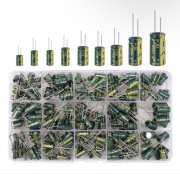 Zestaw kondensatorów elektrolitycznych 225 szt. 15 wartości, organizer NOWY