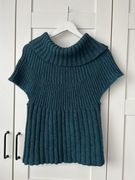 Sweter z golfem sweter z krótkim rękawem sweter damski 