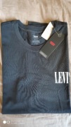 Levi's czarny t-shirt rozm XL jak XL/XXL z nadrukiem marki 