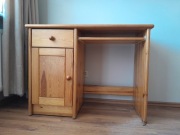 Biurko sosnowe z szafką i szufladą