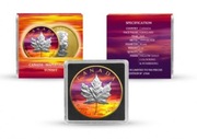 Srebrna moneta Liść Klonu 1oz Maple Leaf SUNSET Canada 2021 złoto numer