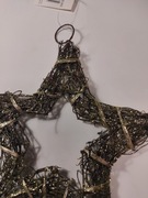 Ozdoba świąteczna, choinka w zielonym brokacie 