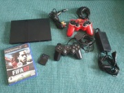 Konsola PS2 + pady + karta 8MB + kable + gra, ładny stan!