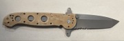 Nóż składany CRKT M16-14ZSF Desert FRN, Triple Point Serrations Kit Carson