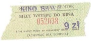 Kino Sawa, Bilet, Kwota 9zł 