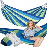 HAMAK OGRODOWY DWUOSOBOWY TURYSTYCZNY MOCNY BUJAK HUŚTAWKA 220 x 80 cm V2