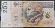 200 złotych. Seria AE 2138410