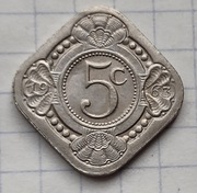 #2228 Antyle Holenderskie 5 centów 1963 piękna 