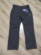 BRANDSDAL szare męskie spodnie trekkingowe odpinane nogawki_ nowe_ XL