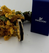 Swarovski Black Crystal Bracelet Bangle INTERVALLE, rozmiar M