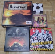 Zestaw gier planszowych #4 Alcatraz + Crime story + World of Tanks + Kolory