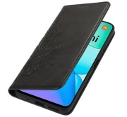 Etui Z Klapką Xiaomi Redmi Note 14 4G Bordowy Z Wzorem