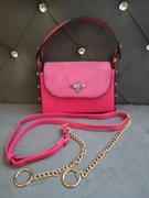 Nowa torebka różowa zamsz eko skóra aplikacja pszczółka 