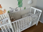Łóżko dziecięce niemowlęce Woodie Star Cot 120x60 premium materac x2