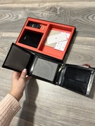 Portfel skórzany męski + dodatki 