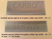 Grzebienie oporowe do krajalnicy chleba DAUB 34/11