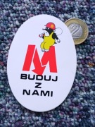 Metro Warszawa, Krecik Buduj z nami, naklejka około 1987 rok