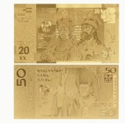 Kolekcjonerski zestaw replik polskich banknotów 20 i 50 zł