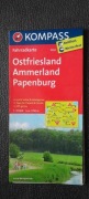 Mapa Fryzja Wschodnia, Ammerland, Papenburg (KOMPASS) 1:70 000 NIEM