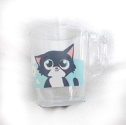 kubek z kotkiem, kotek szklanka, szklaneczka z kotem, kot kubeczek