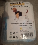 CEZAR PAMPERSY PIELUCHY DLA suczki 12SZT ROZMIAR [L] 34-46CM
