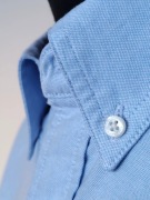 NOWA, duża (3XL) jasnoniebieska męska koszula Lands'end bawełna oxford 