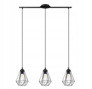 Lampa wisząca GoodHome Smertrio 3-punktowa E27 czarna