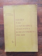 Studia nad gospodarką starostwa korczyńskiego Andrzej Wyczański 1964