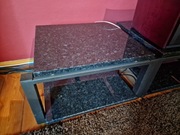 Stolik - rtv - metal + granit - stan idealny