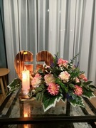 Stroik nagrobny – serce z krzyżem