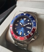 Seiko SKX Pepsi Mod Automatic - zegarek automatyczny na bransolecie