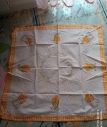 Zestaw obrusów wielkanocnych 2 szt. bawełna 80x80cm plamy na DIY