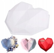 Serce diamond forma silikonowa do pieczenia ciasta, deserów, czekolady 