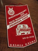 Proporczyk proporzec rajd warszawski Polskiego Fiat 125p FSO  