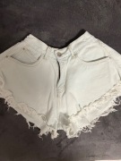 Spodenki jeansowe motylki Mochy xs jasnoniebieskie