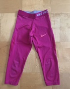 Nike Pro rózowe damskie legginsy za kolano S/XS sport