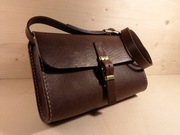 Torebka skórzana szyta ręcznie