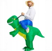 Zielony dinozaur dmuchany