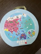 Puzzle w walizce dwustronne Błękitna planeta 208 elementów - JANOD