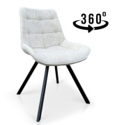 Krzesło obrotowe 360 st Kwadrat w stylu loftowym beżowe