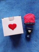 Nowy RETRO ocieplacz na jajko + podstawka + prezentowe pudełko