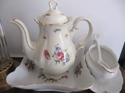 Misa-Salaterka, sosjerka, łyżka do sosów, porcelana PRL -Chodzież, Jarolina