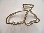 Klamra do włosów szczęka srebrna metalowa