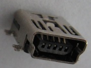 Gniazdo MiniUSB Typ B SMT (cena za 2 szt.)